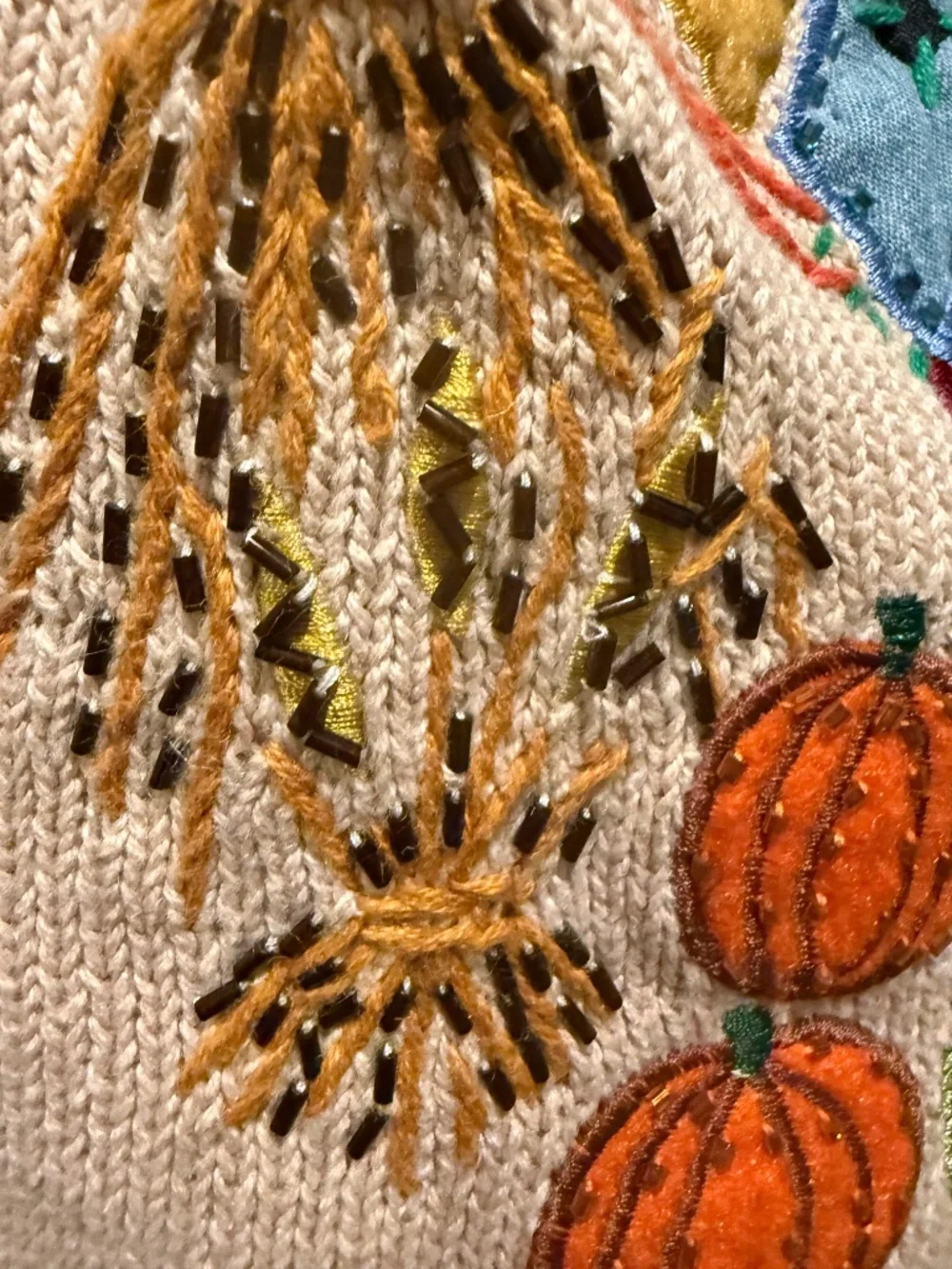 Vintage Bobbie Brooks 90's Fall Harvest Teacher Sweater Vest Button Front Small